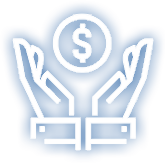 two hands with dollar sign in the middle for CAHP's debt-consolidation loans.