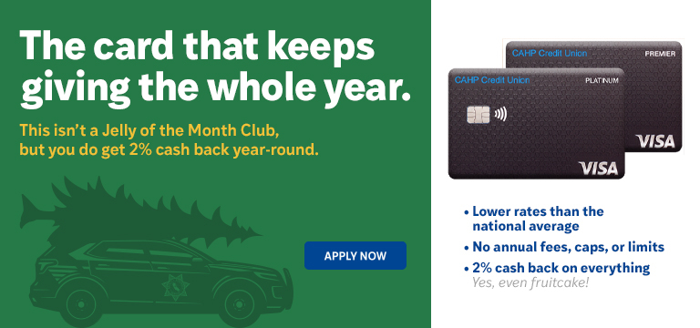 Banner for Mobile Banking app from California Highway Patrol Credit Union.