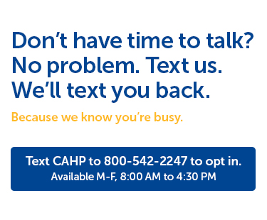 Banner image that links to Mobile Banking. Image is a Point of Sale system scanning a CAHP payment card.